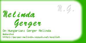 melinda gerger business card